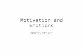 Motivation and Emotions Motivation. Introduction To Motivation and Emotions What drives you to want to learn about psychology? Why did you come to class.