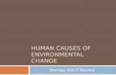 HUMAN CAUSES OF ENVIRONMENTAL CHANGE Biology EOCT Review.