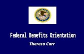 Theresa Carr. FERS Coverage FERS-RAE Basic Benefit 3.1% Social Security 6.2%-FICA 1.45%-Part A Three-tiered System New Employee Federal Benefits 2013.