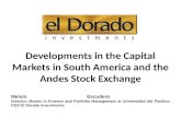 Melvin Escudero Director, Master in Finance and Portfolio Management at Universidad del Pacifico CEO El Dorado Investments Developments in the Capital.