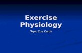 Exercise Physiology Topic Cue Cards. 1 ATP Adenosine triphosphate, more commonly referred to as ATP, is the only usable form of energy in the body Adenosine.