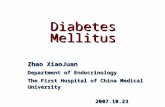 Diabetes Mellitus Zhao XiaoJuan Department of Endocrinology The First Hospital of China Medical University 2007.10.23.