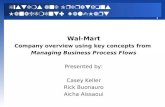 1 Wal-Mart Company overview using key concepts from Managing Business Process Flows Presented by: Casey Keller Rick Buonauro Aicha Aissaoui Systems and.