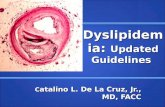 Dyslipidemia: Updated Guidelines C atalino L. De La Cruz, Jr., MD, FACC.