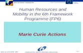 Science, research and developmentEuropean Commission HUMAN FACTOR, MOBILITY AND MARIE CURIE ACTIONS Page 1 Marie Curie Schemes - Proposal for FP6 Roma.