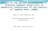 Impact of the 4D-Var Assimilation of Airborne Doppler Radar Data on Numerical Simulations of the Genesis of Typhoon Nuri (2008) Zhan Li and Zhaoxia Pu.