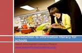 Welsh Information Literacy Project  Introduction to information literacy for schools.
