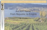 Ancient Rome: From Republic to Empire Mr. Chonko.