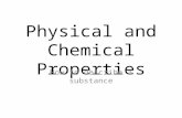 Physical and Chemical Properties How to describe a substance.