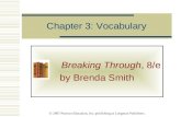 © 2007 Pearson Education, Inc. publishing as Longman Publishers. Breaking Through, 8/e by Brenda Smith Chapter 3: Vocabulary.