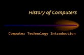 History of Computers Computer Technology Introduction.