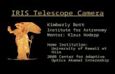 IRIS Telescope Camera Kimberly Bott Institute for Astronomy Mentor: Klaus Hodapp Home Institution: University of Hawaii at Hilo 2008 Center for Adaptive.