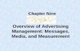 Overview of Advertising Management: Messages, Media, and Measurement Chapter Nine.