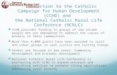Introduction to the Catholic Campaign for Human Development (CCHD) and the National Catholic Rural Life Conference (NCRLC) CCHD provides funding to groups.