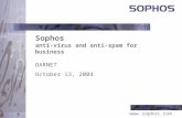 Www.sophos.com Sophos anti-virus and anti-spam for business OARNET October 13, 2004.