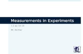 Measurements in Experiments 1.2 pp 10-19 Mr. Richter.