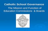 Catholic School Governance The Mission and Function of Education Commissions & Boards.
