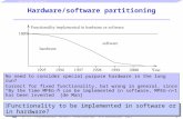 Universität Dortmund - 1 -  P. Marwedel, Univ. Dortmund, Informatik 12, 2003 Hardware/software partitioning  Functionality to be implemented in software.