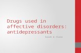 Drugs used in affective disorders: antidepressants Sarah & Clara.