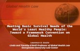 Global Health Law Meeting Basic Survival Needs of the World's Least Healthy People: Toward a Framework Convention on Global Health Lawrence O. Gostin Linda.