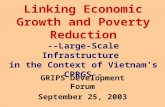 Linking Economic Growth and Poverty Reduction --Large-Scale Infrastructure in the Context of Vietnam’s CPRGS-- GRIPS Development Forum September 25, 2003.