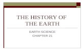 THE HISTORY OF THE EARTH EARTH SCIENCE CHAPTER 21.