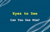 Eyes to See Can You See Him?. Luke 24:11 They did not believe the women, because their words seemed to them like nonsense. (NIV)
