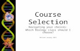 Course Selection Navigating your choices: Which Biology class should I choose? Revised January 2013.