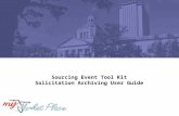 Sourcing Event Tool Kit Solicitation Archiving User Guide.