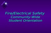 Fire/Electrical Safety Community-Wide Student Orientation.