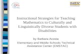 Instructional Strategies for Teaching Mathematics to Culturally and Linguistically Diverse Students with Disabilities by Barbara Acosta Elementary and.