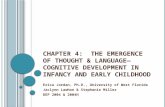 C HAPTER 4: T HE E MERGENCE OF T HOUGHT & L ANGUAGE — C OGNITIVE D EVELOPMENT IN I NFANCY AND E ARLY C HILDHOOD Erica Jordan, Ph.D., University of West.