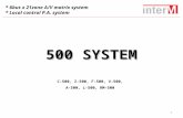 * 6bus x 21zone A/V matrix system * Local control P.A. system 500 SYSTEM C-500, Z-500, F-500, V-500, A-500, L-500, RM-500 1.