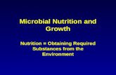Microbial Nutrition and Growth Nutrition = Obtaining Required Substances from the Environment.