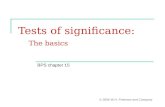 Tests of significance: The basics BPS chapter 15 © 2006 W.H. Freeman and Company.