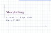 Storytelling COM597 – 13 Apr 2004 Kathy E. Gill. Structure, process, readers Small group work Discuss selected articles Develop five tips for the budding.