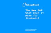 The New SAT ® What Does It Mean for Students?. 3The New SAT: What Does It Mean for Students? June, 2004 The New SAT Focuses on College Success ™ Skills.