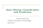 1 Data Mining: Classification and Prediction Duong Tuan Anh HCMC University of Technology July 2011.