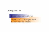 Chapter 21 Electrochemistry: Chemical Change and Electrical Work.