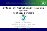 Office of Multifamily Housing Update Western Lenders Priya Jayachandran Acting Director, Program Administration Office April 15, 2015.