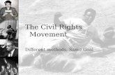 The Civil Rights Movement Different methods, Same Goal.