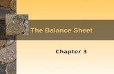 The Balance Sheet Chapter 3. The Basic Elements of the Balance Sheet The Statement of Financial Position –The balance sheet, also called the statement.