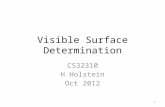 Visible Surface Determination CS32310 H Holstein Oct 2012 1.