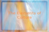 The Elements of Culture What is Culture? Culture is the way of life of a group of people.