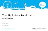 The Big lottery Fund – an overview Tri-borough 12 th July 2013.