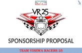 SPONSORSHIP PROPOSAL TEAM VISHWA RACERS 25. * Team Vishwa Racers 25Slide * of 19 SOCIETY OF AUTOMOTIVE ENGINEERS (SAE) SAE is a worldwide organization.