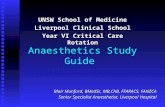 Anaesthetics Study Guide UNSW School of Medicine Liverpool Clinical School Year VI Critical Care Rotation Blair Munford, BMedSc, MB,ChB, FFARACS, FANZCA.