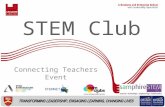 STEM Club Connecting Teachers Event. Aims of the session To demonstrate the Lego League programmable robots To share creative ideas from your STEM Club.