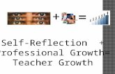 + = Self-Reflection + Professional Growth= Teacher Growth.