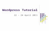 Wordpress Tutorial 22 – 24 April 2011. Table of Contents Introduction Designing blog Writing and Publishing blog Pages Posts Categories Tags Links Comments.